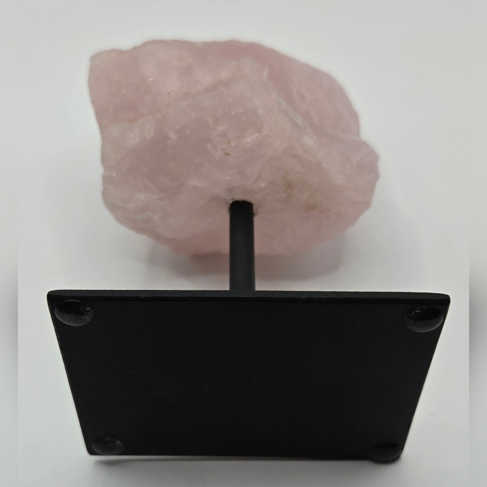 Rose Quartz Crystal on Stand Brazil 1.4lb 6" Healing Love Stone - Picture 8 of 9
